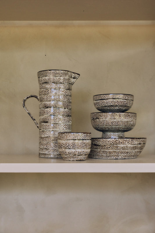 70s ceramics: tapas bowl on base L, brew