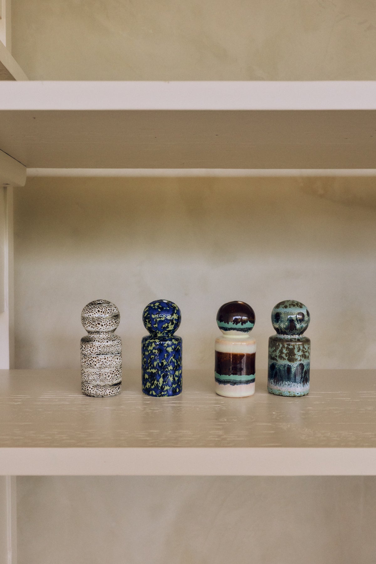 70s ceramics: pepper & salt jar, swirl