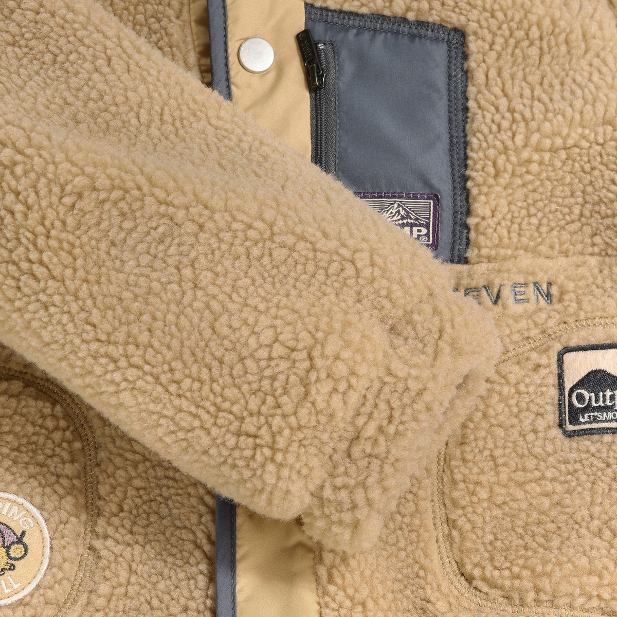 Teddy Jacket Navy Patches