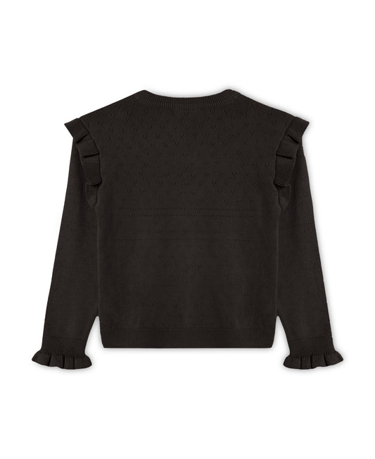 Fame O-Neck Blouse – Coffee Bean