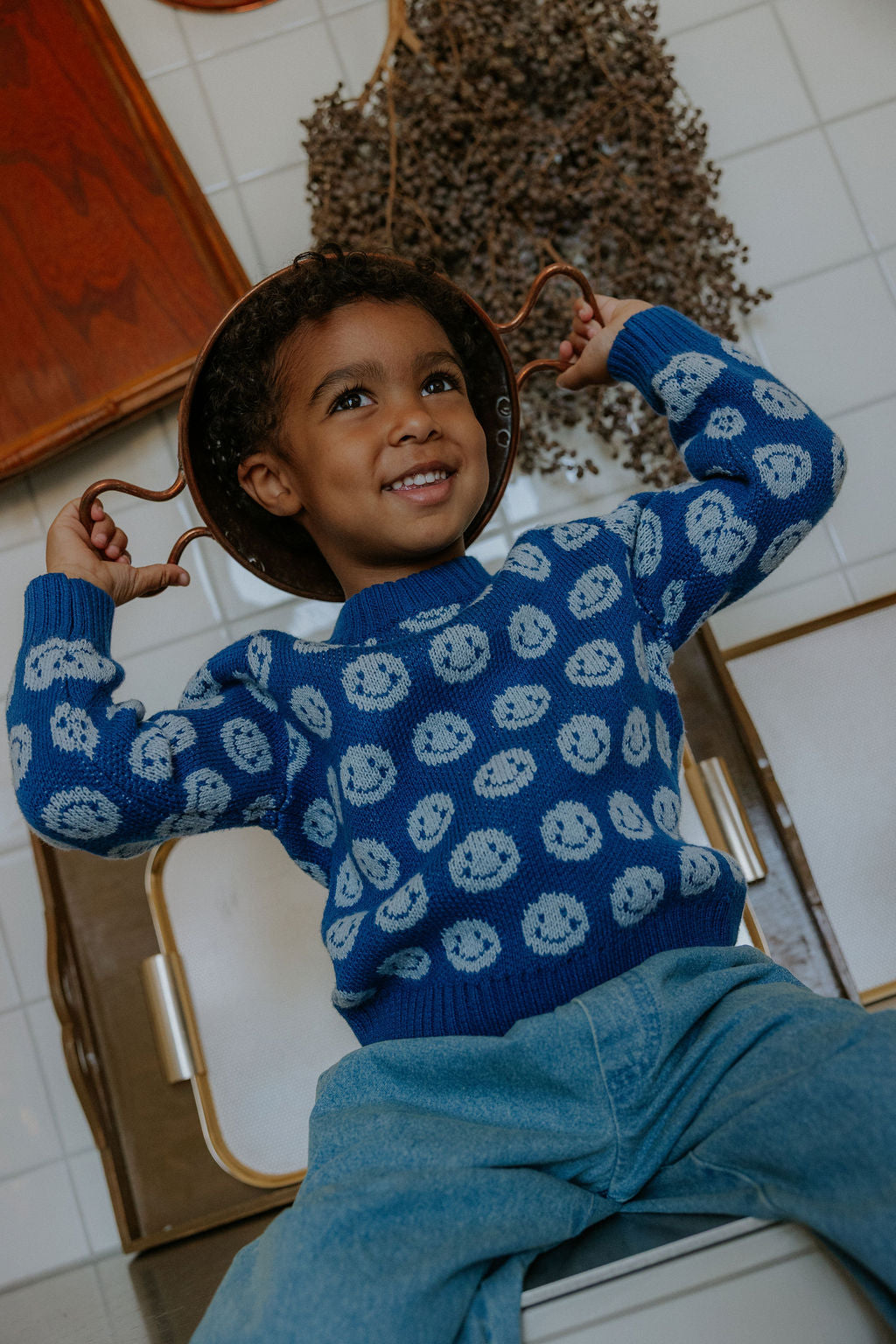 Bon Cashmere Emoji Pullover – Insignia Blue