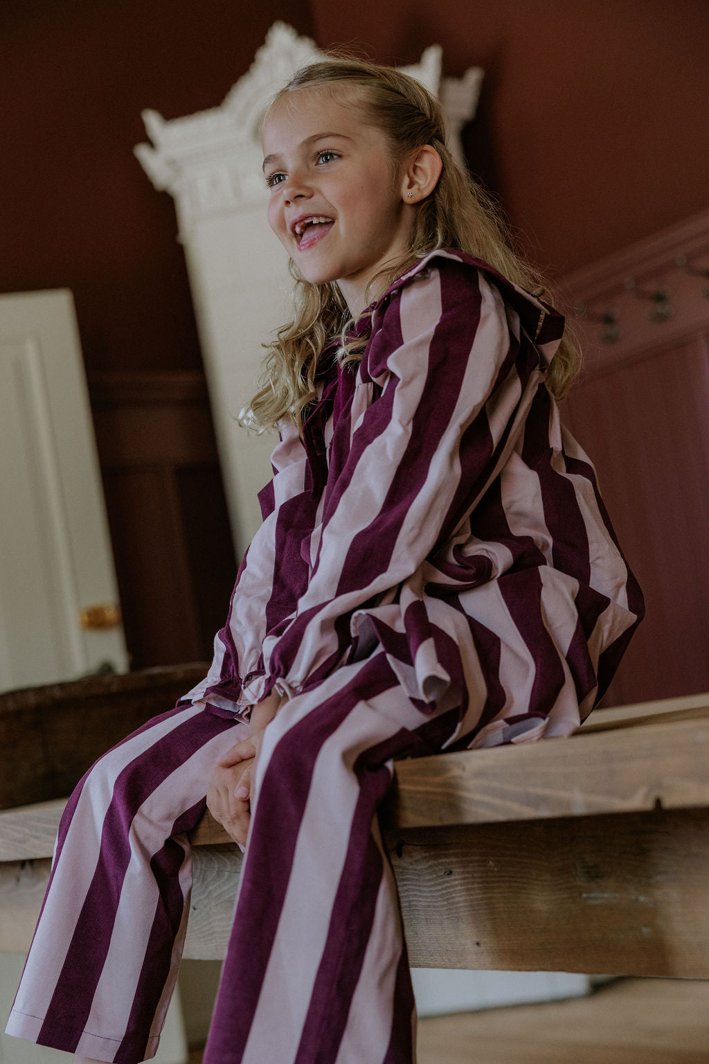 Dolly Stripe Pant – Roze/Rood