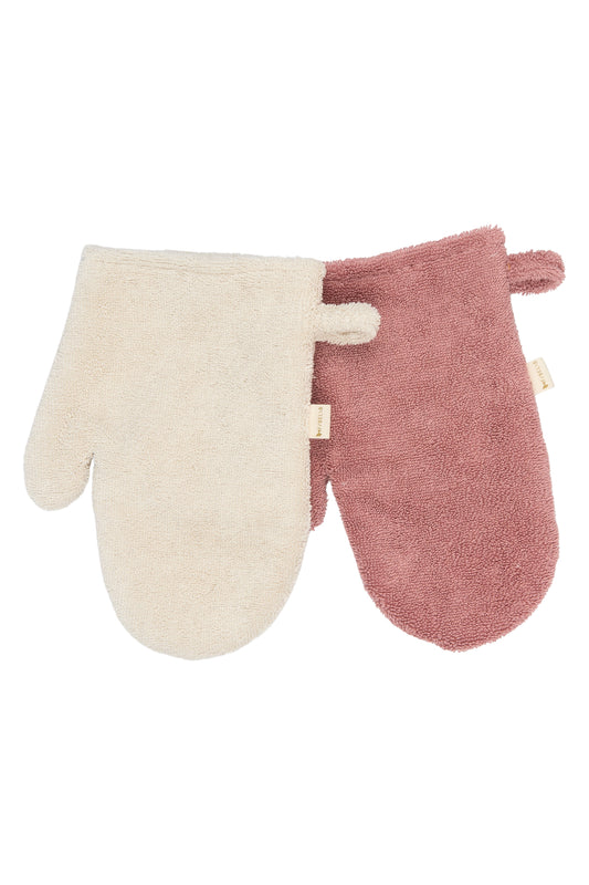 Washand set beer & konijn (oker blauw)