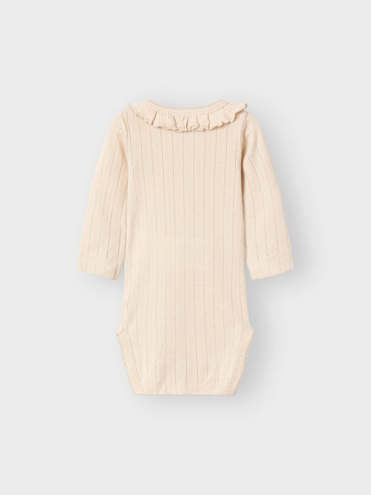 NBFRACHEL lange mouw slim fit body wit