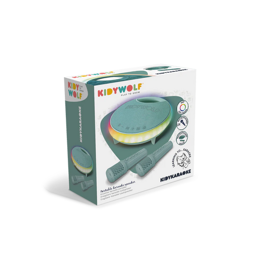 KIDYKARAOKE - Draagbare karaokespeaker – grijs