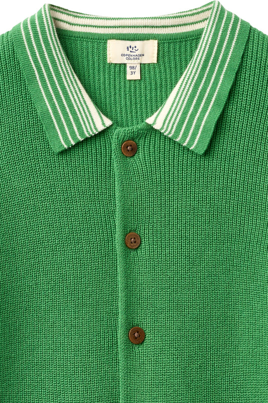 Gebreid Patroon Shirt met Contrast