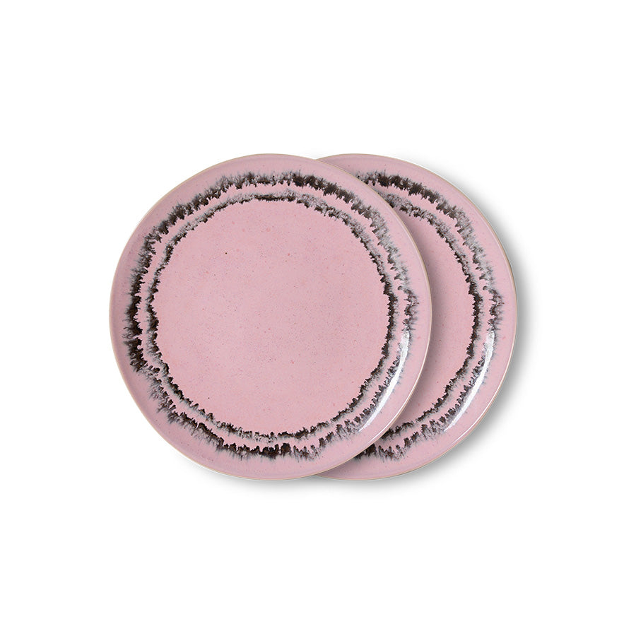 70s ceramics: dessert plate, bubble (per stuk)