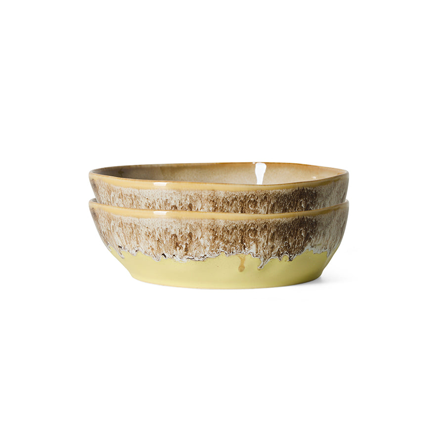 70s ceramics: pasta bowl (per stuk)