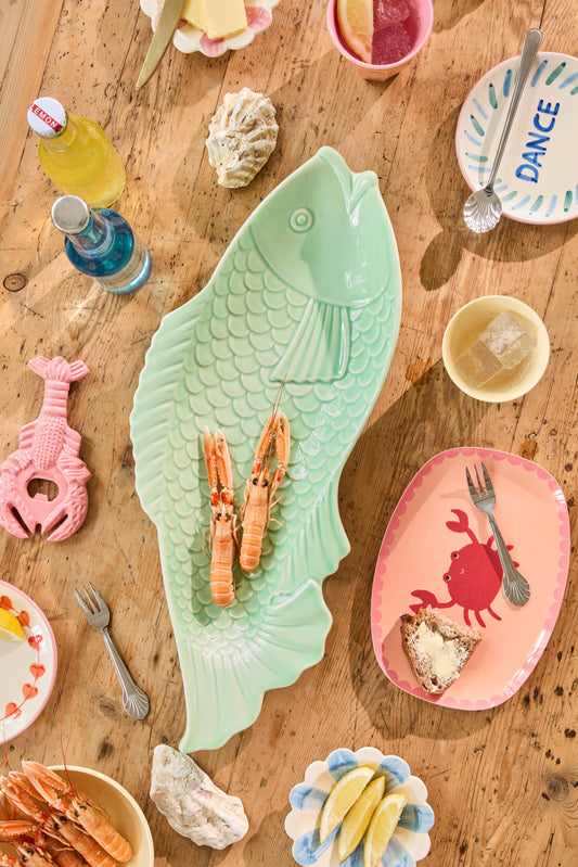 Rechthoekig Bord – Crab Print – Klein