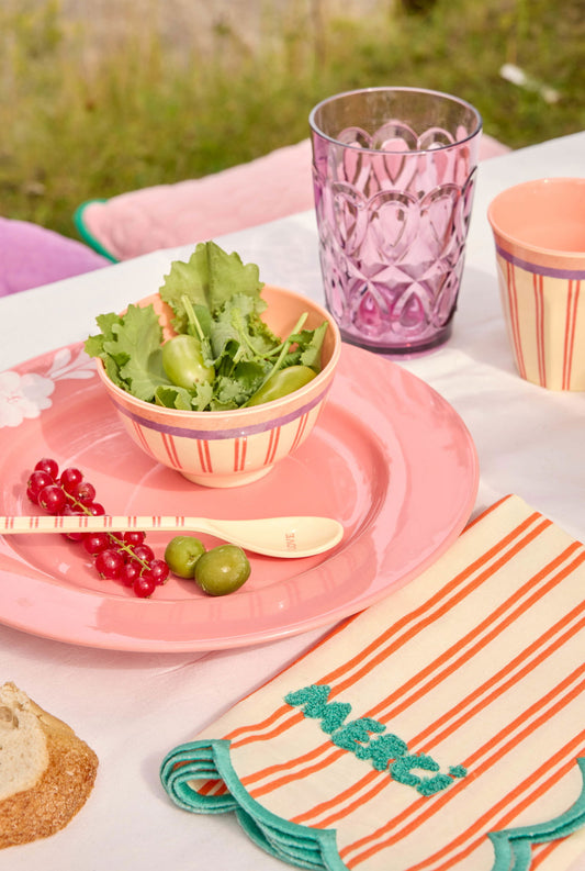 Melamine Cup with Stripey Love Print - Medium