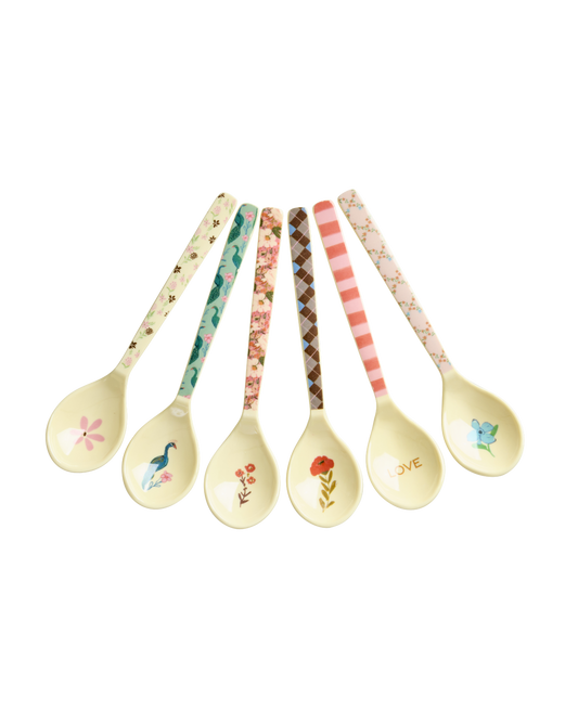 Melamine Theelepel in 6 varianten