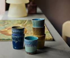 70s ceramics: Van Gogh coffee mugs, starry night (set of 2) Pre-order