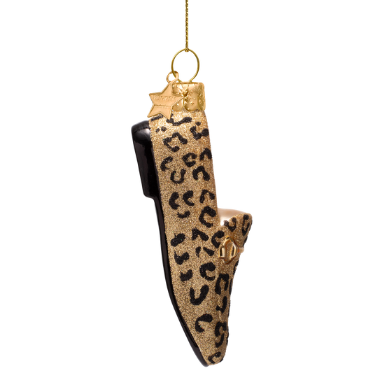 Vondels Kerstbal Panter Loafer – Goud – Glas – 12 cm