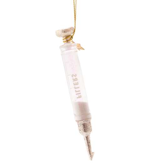 Vondels Kerstbal Fillerspuitje – Glas – 12 cm