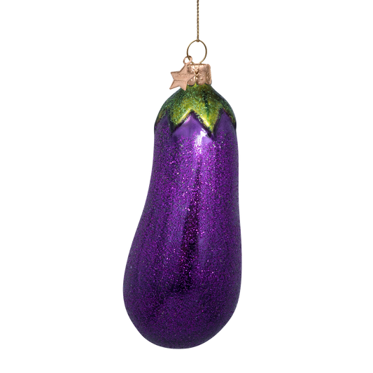 Vondels Kerstbal Aubergine – Paars – Glas – 11 cm