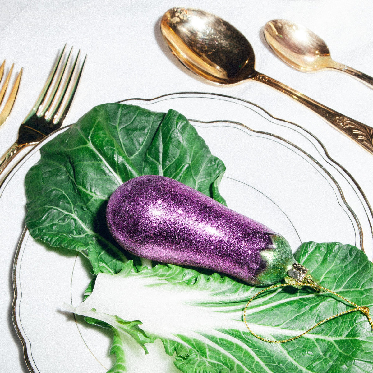 Vondels Kerstbal Aubergine – Paars – Glas – 11 cm
