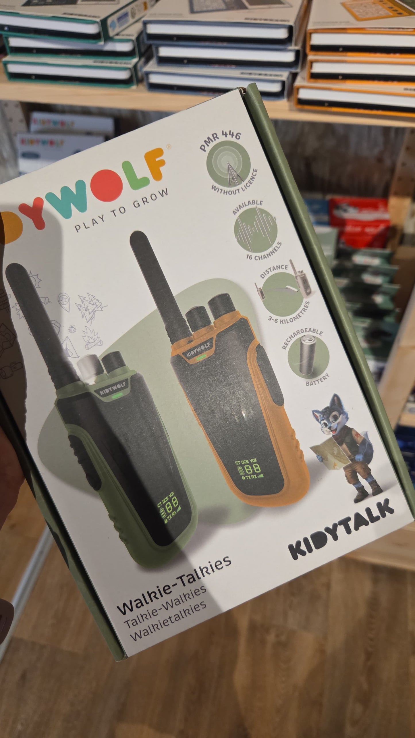 Kidywolf KIDYTALK Walkie Talkie – Groen/Geel