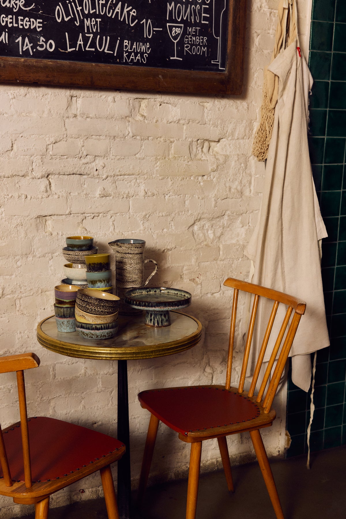 70s ceramics: bowl on base, birthstone