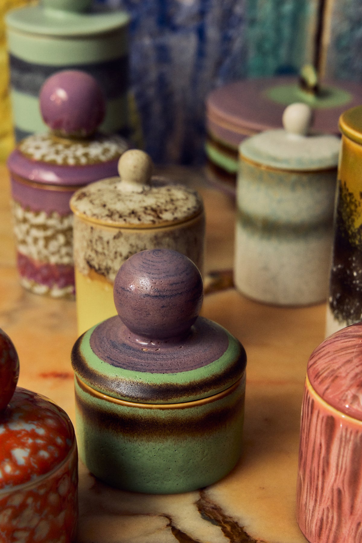 70s ceramics: XS storage jar