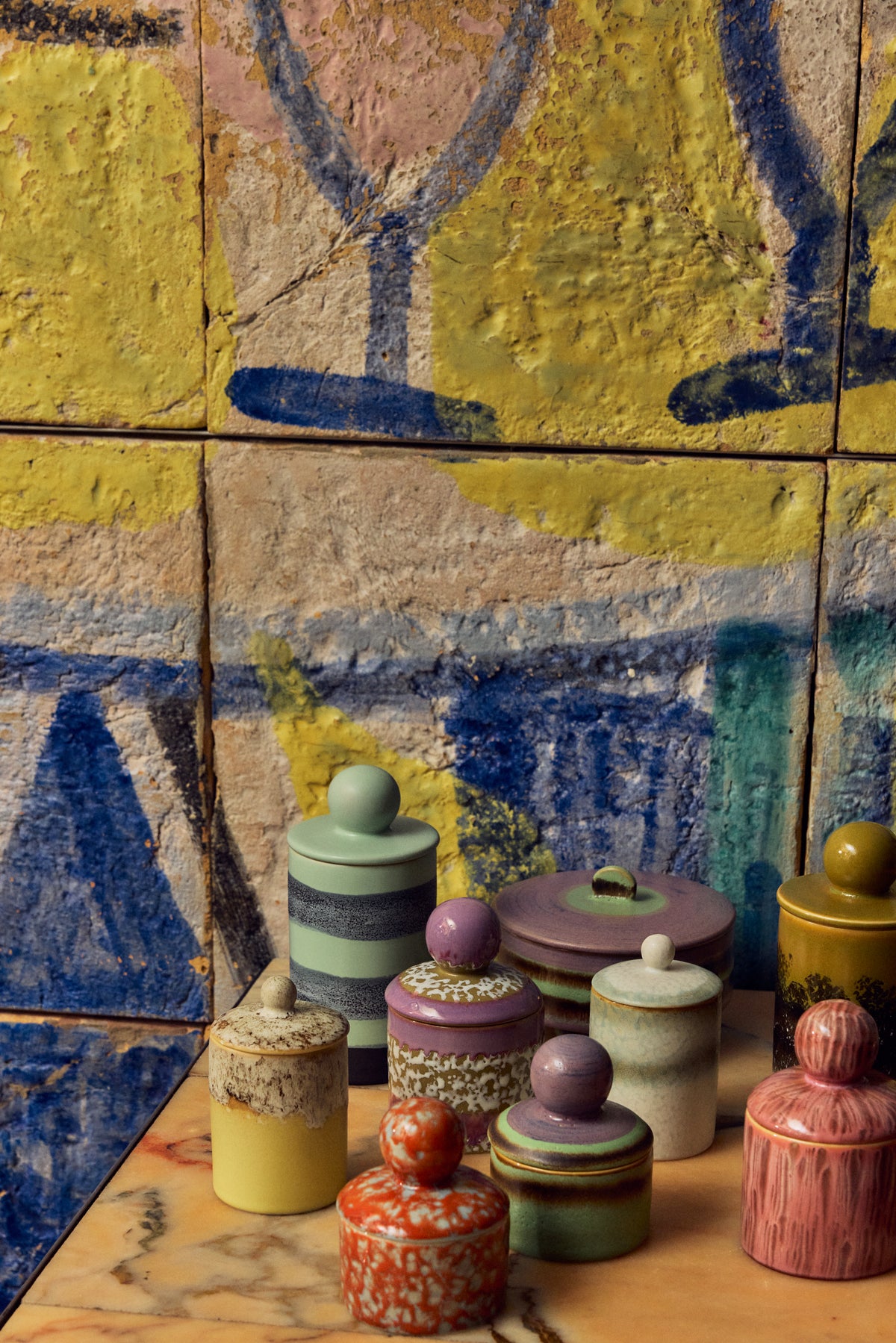 70s ceramics: small storage jar