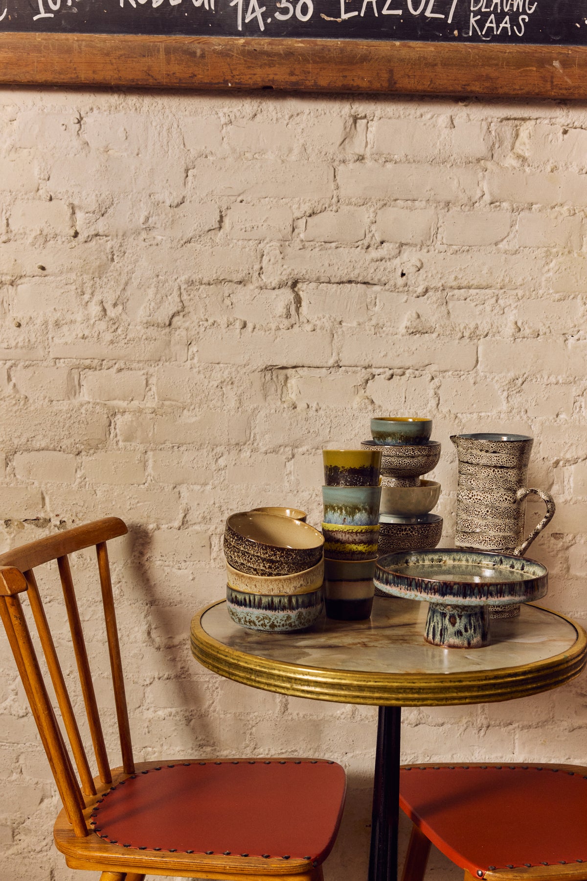 70s ceramics: bowl on base, birthstone