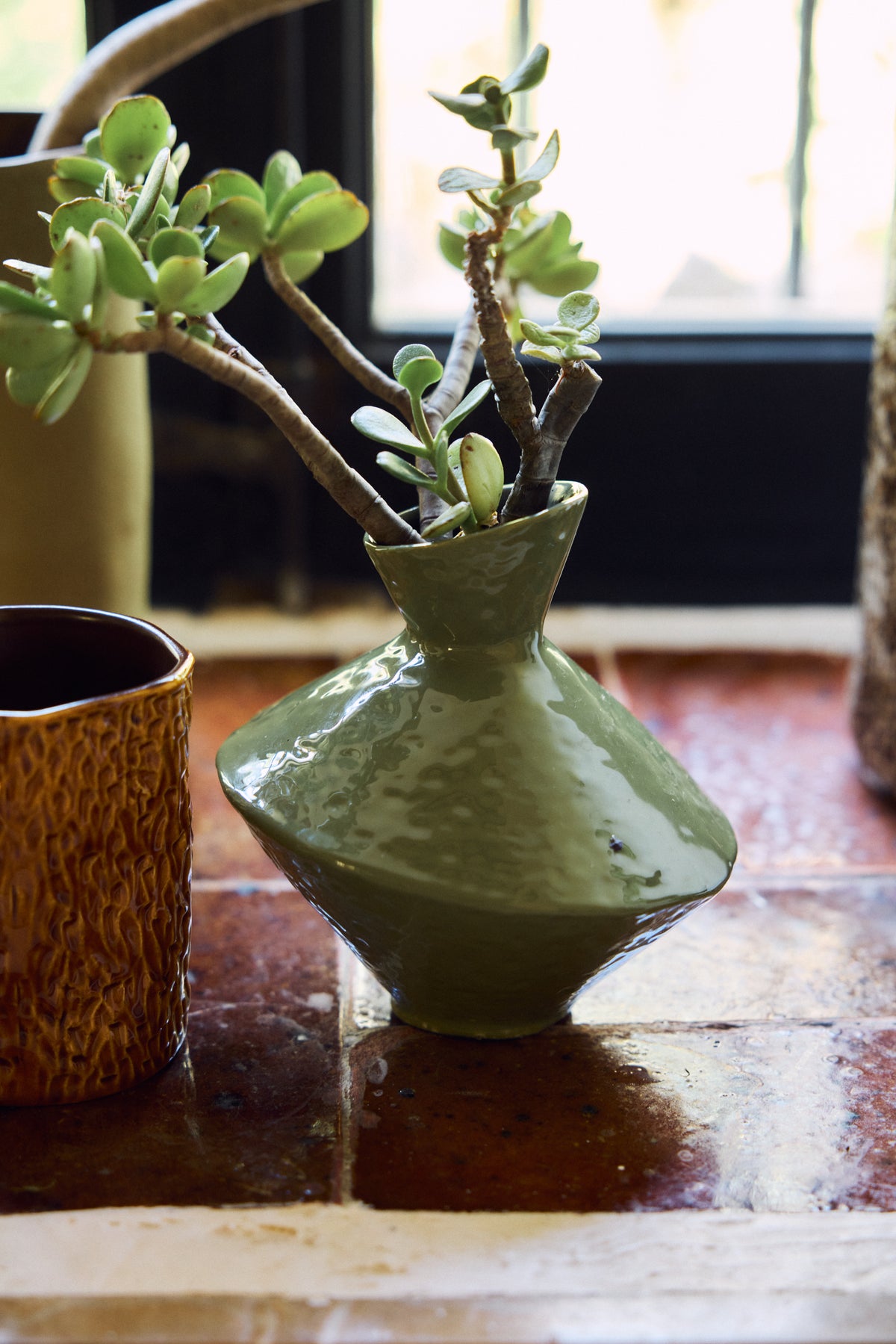 Robust vase, sage