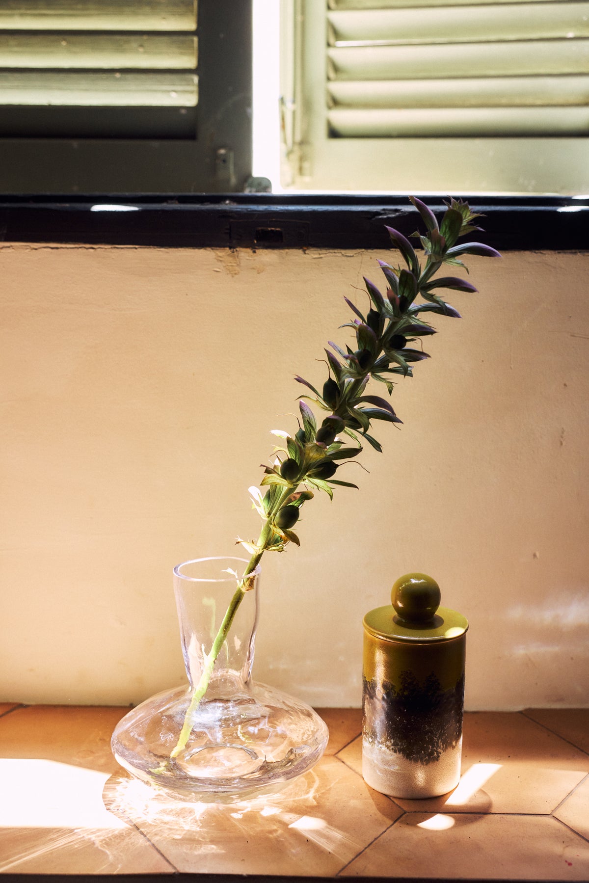 Carafe glass vase, clear