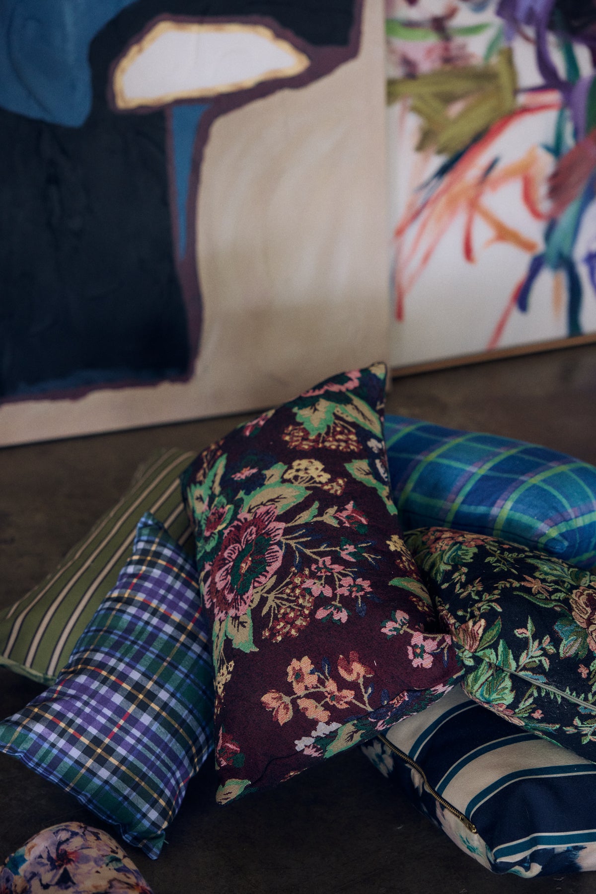 Woven cushion, night flower (60x35cm)