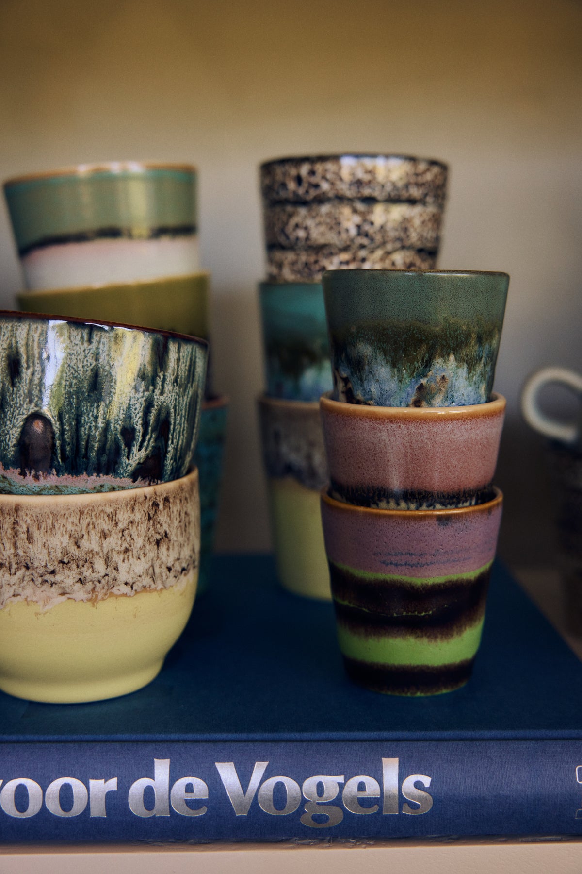 70s ceramics: ristretto mug, nostalgia (per stuk)