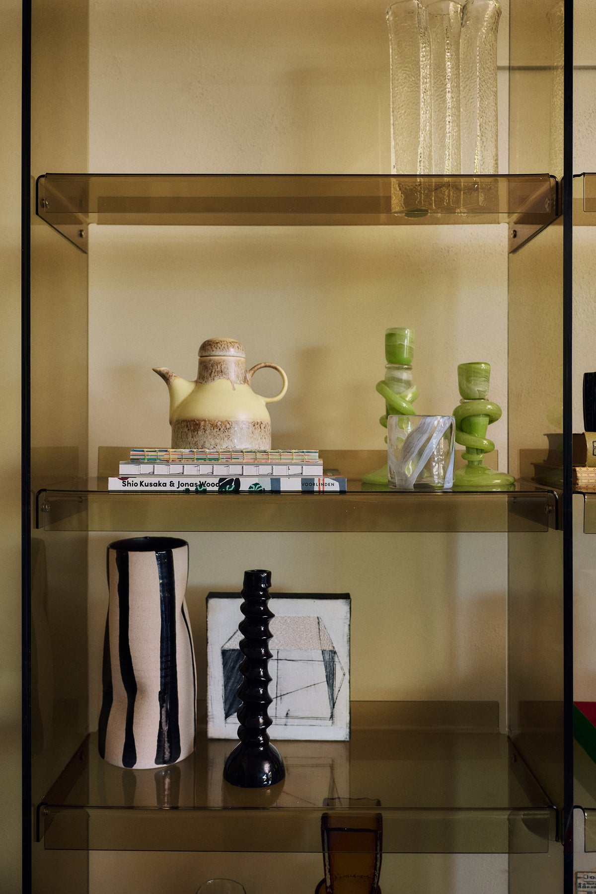 Smoked glass tea light