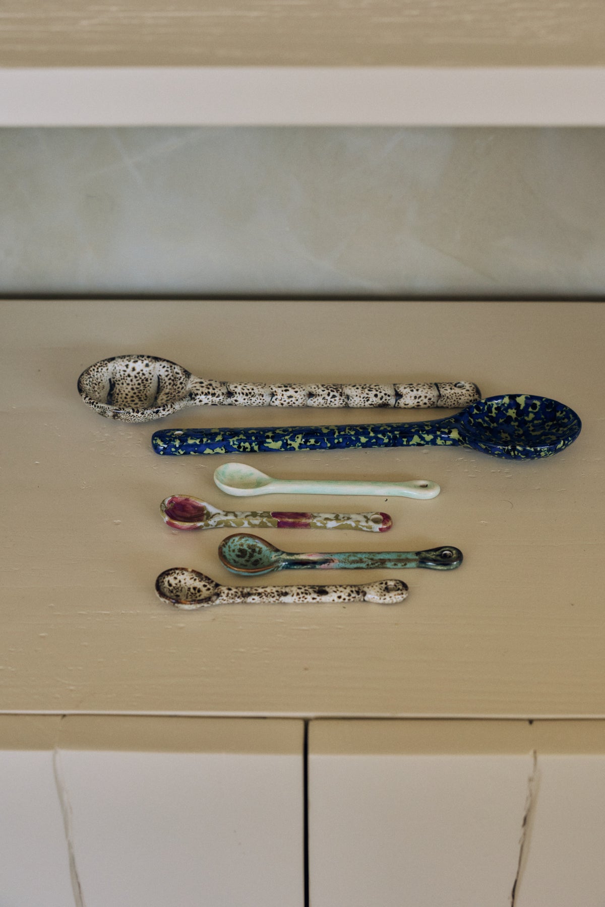 70s ceramics: spoons M, marine (set of 4)