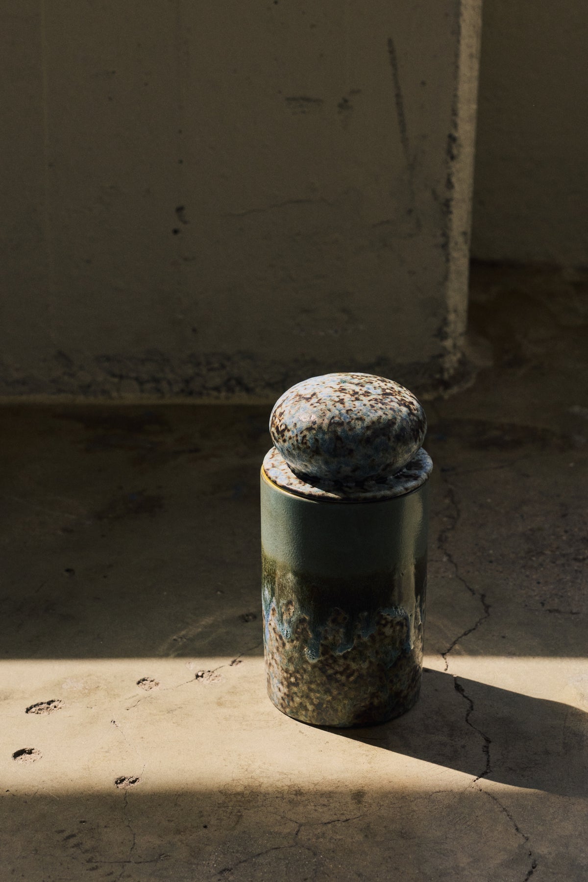 70s ceramics: storage jar, agave