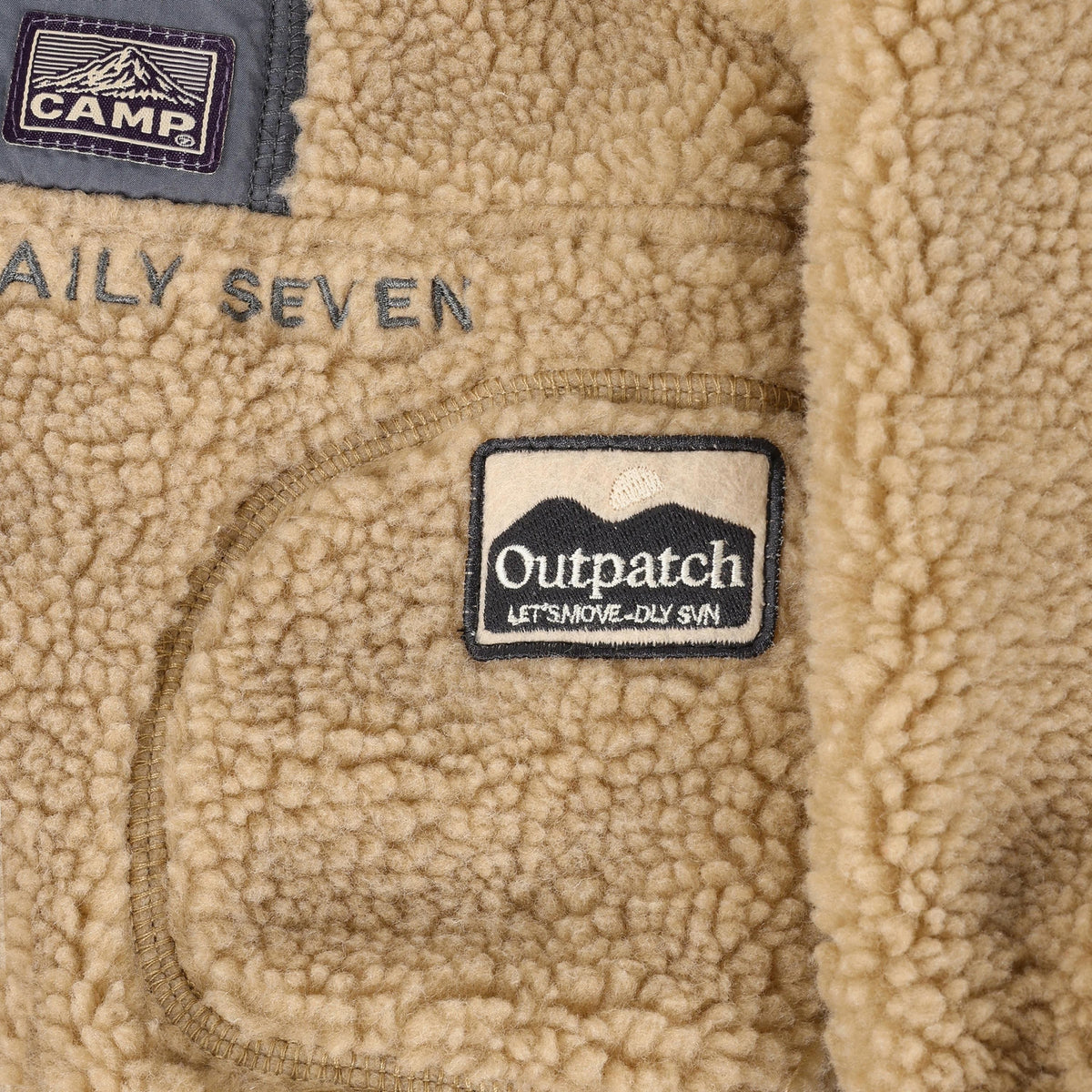 Teddy Jacket Navy Patches