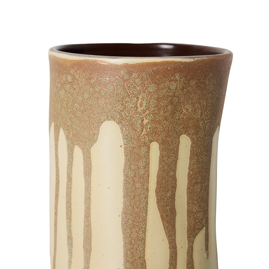 Long vase, melting brown