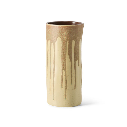 Long vase, melting brown