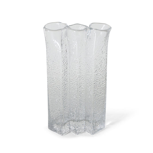 Column glass vase, clear
