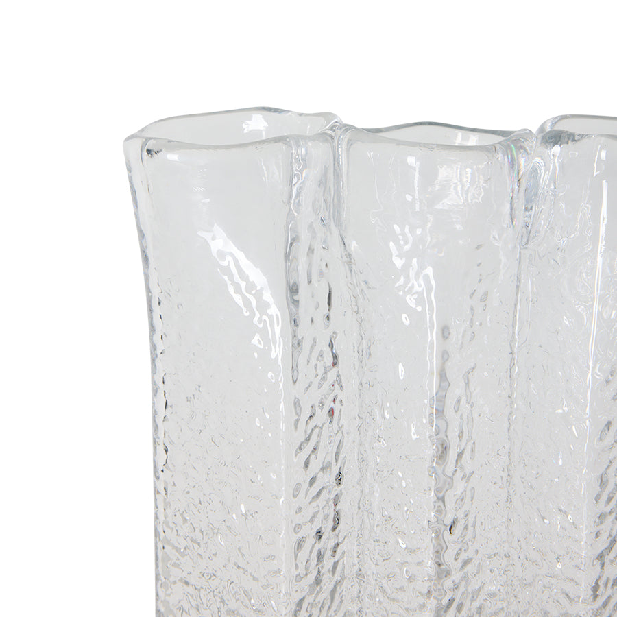 Column glass vase, clear