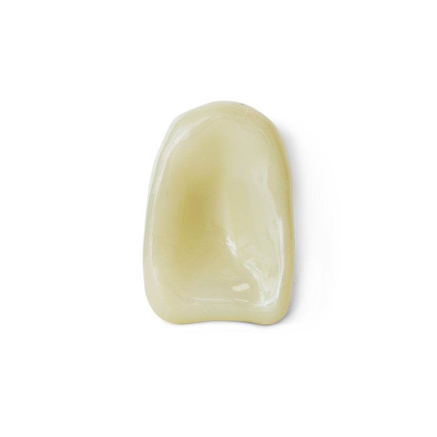 Glass sculpture, cream