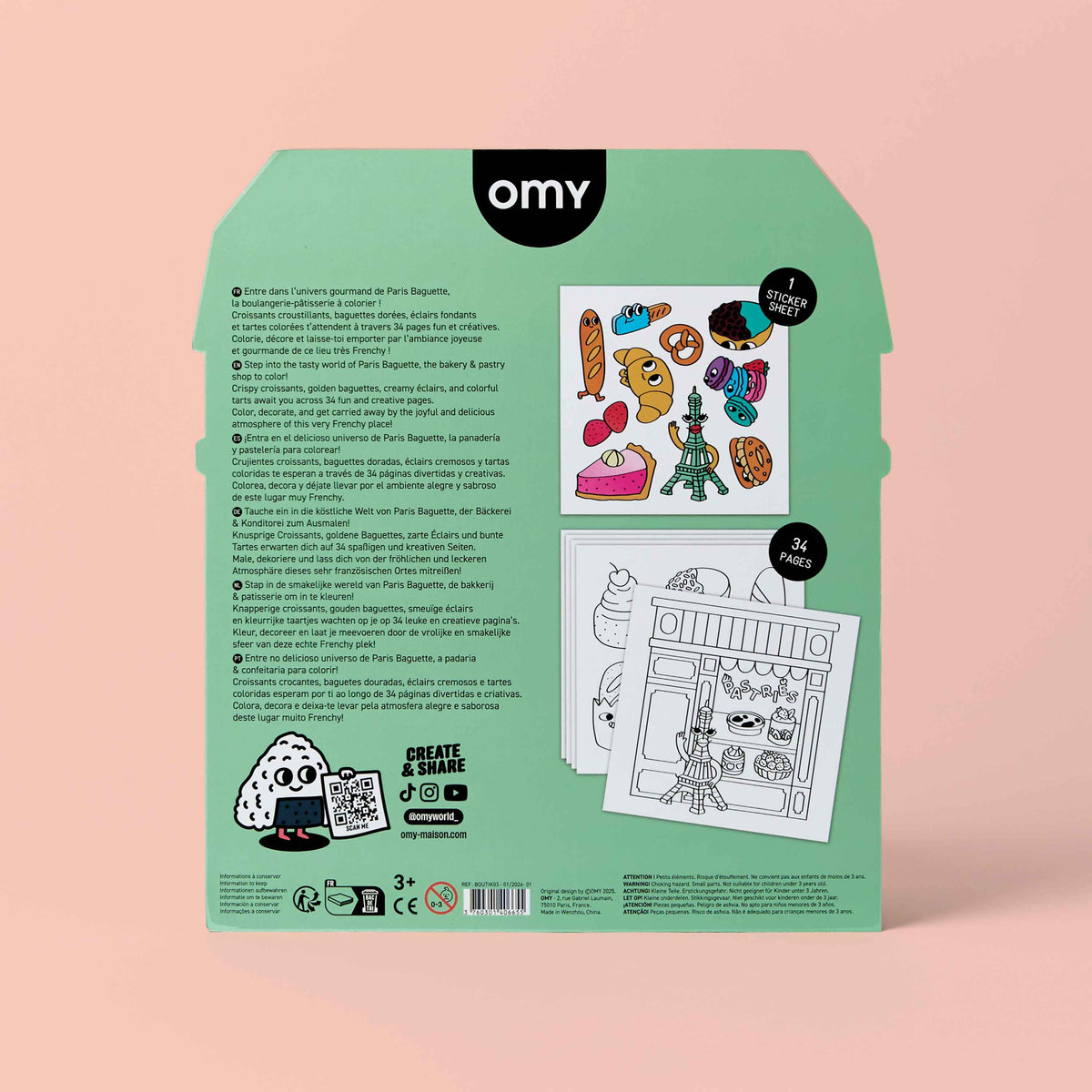 OMY Coloring Boutique kleurboek – French Baguette