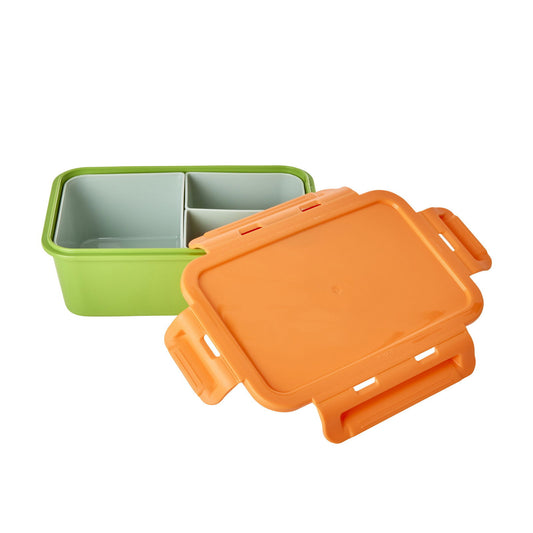 Lunchbox with 3 Inserts in Orange and Green