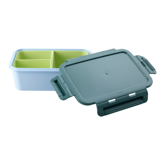 Lunchbox with 3 Inserts in Green and Soft Blue