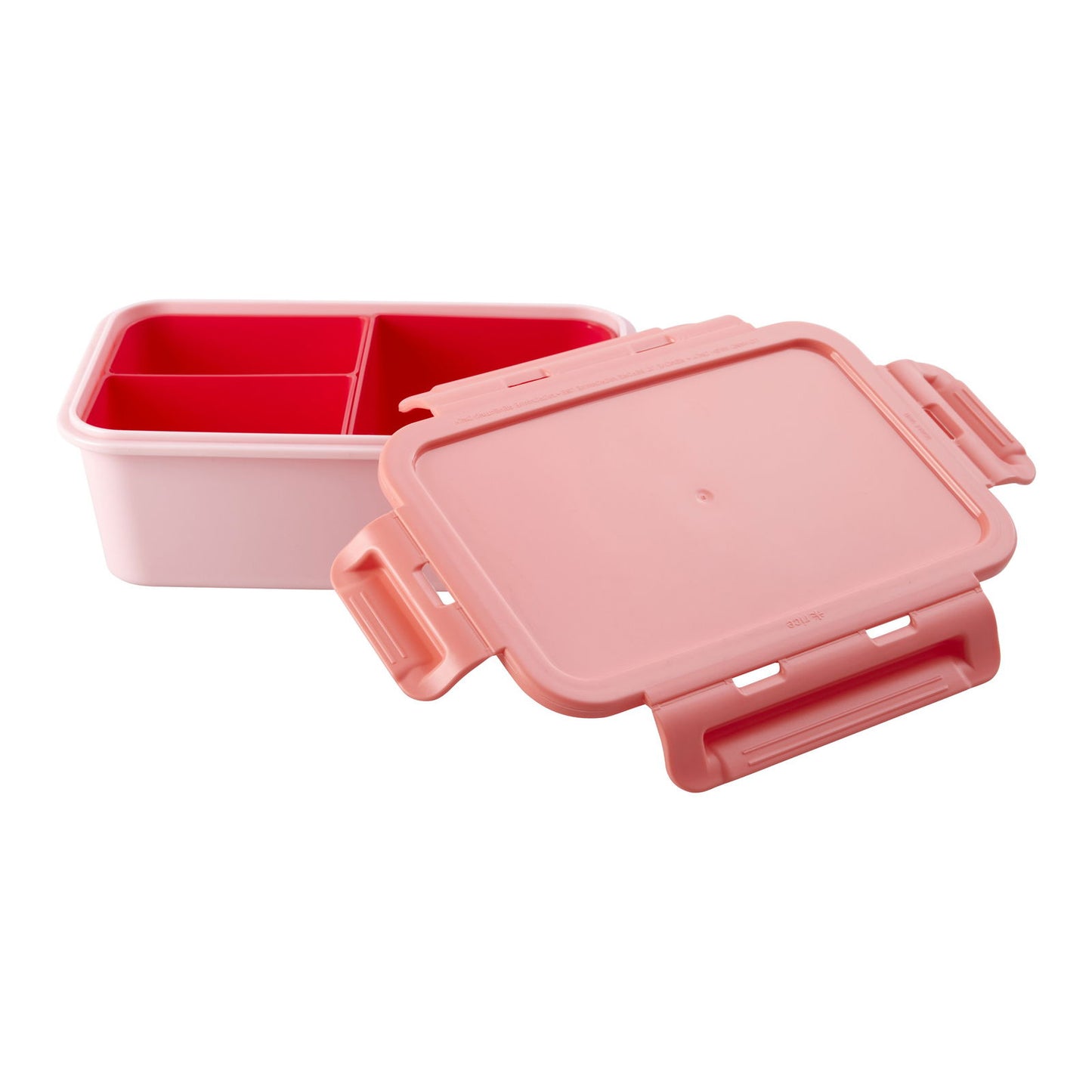 Lunchbox with 3 Inserts in Coral and Red Colo