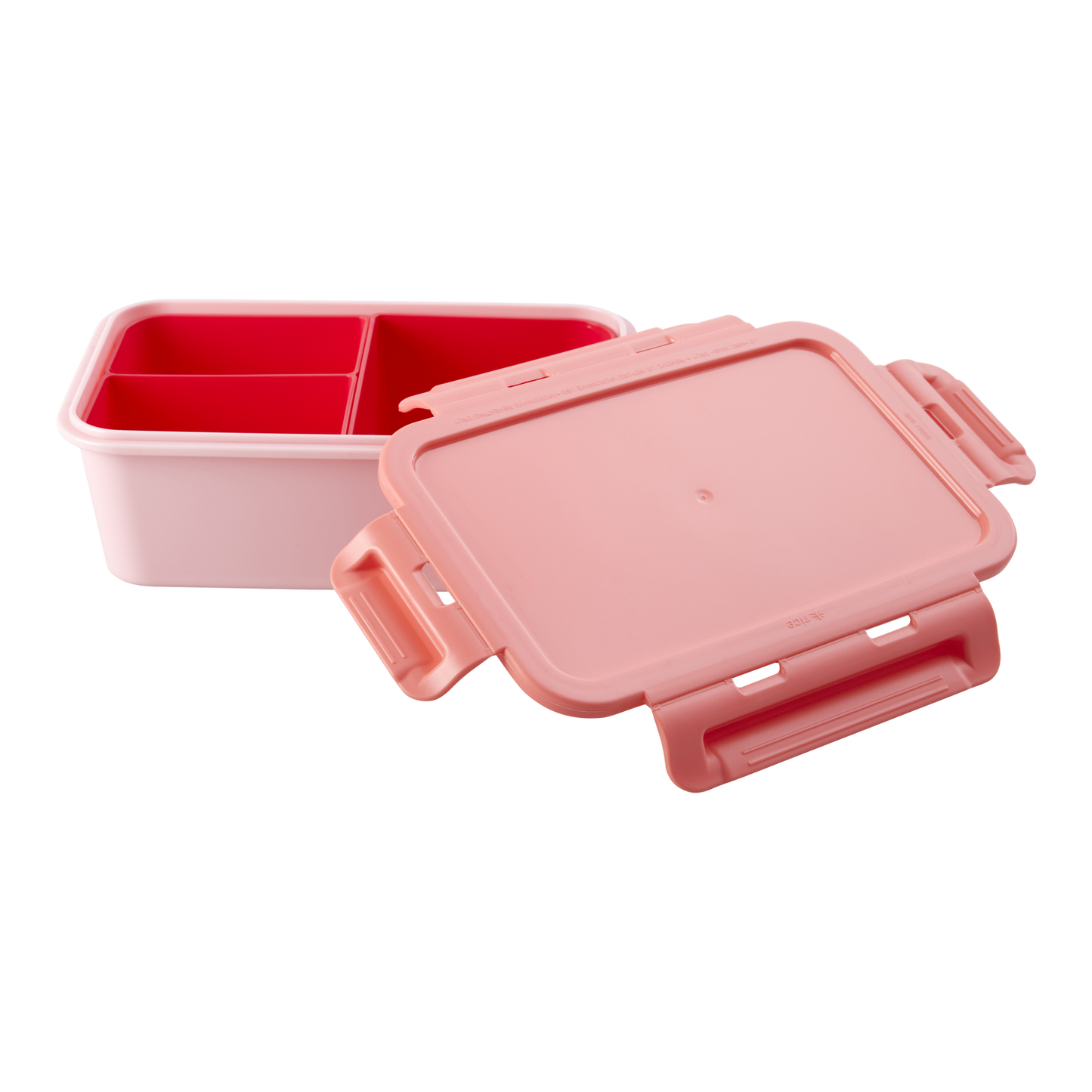 Lunchbox with 3 Inserts in Coral and Red Colo