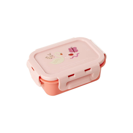 Lunchbox with Airtight Lid and Pink Wildlife