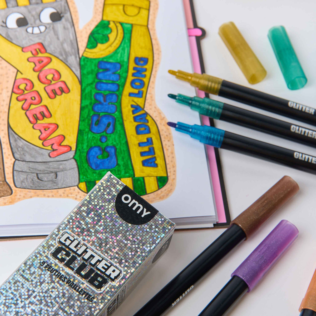OMY Glitterstiften – set van 9