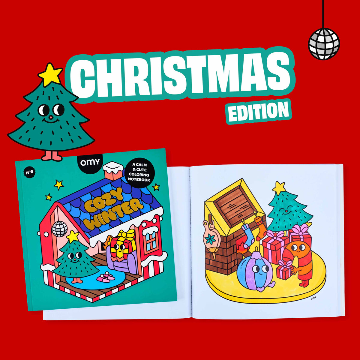 OMY Cozy Art kleurboek – Kerst