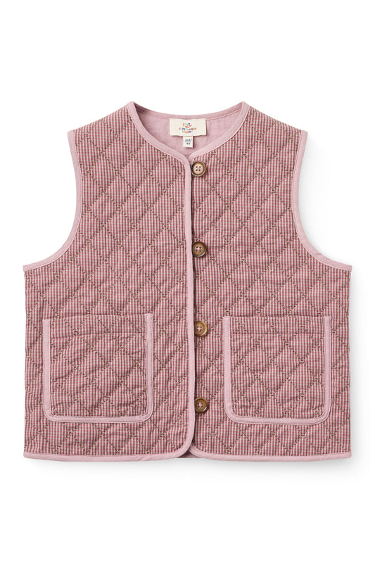 Geruite Gewatteerde Bodywarmer Winter Rose