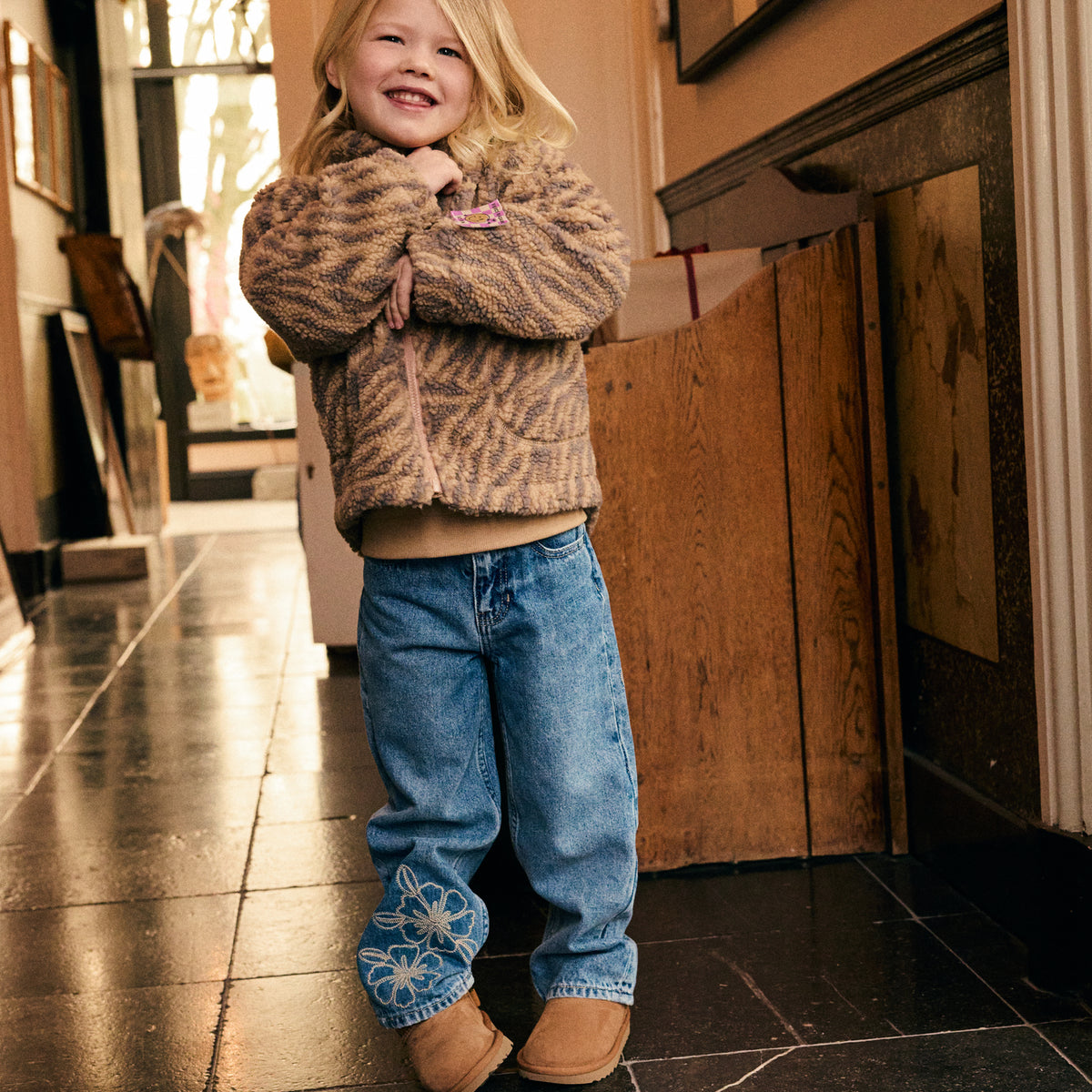 Teddy Jacket Leopard Bruin