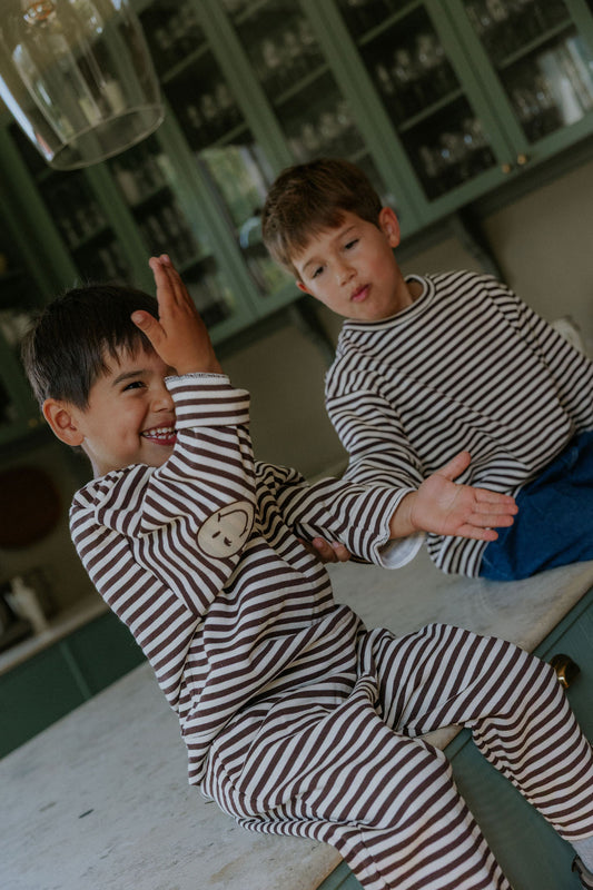 Alvin LS Stripe Sweatshirt – Taupe