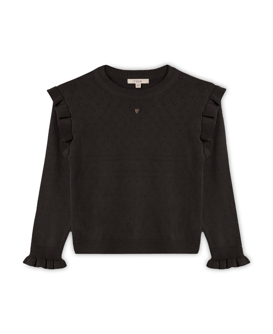 Fame O-Neck Blouse – Coffee Bean